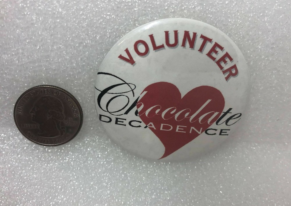 Chocolate Decadence Volunteer Pin