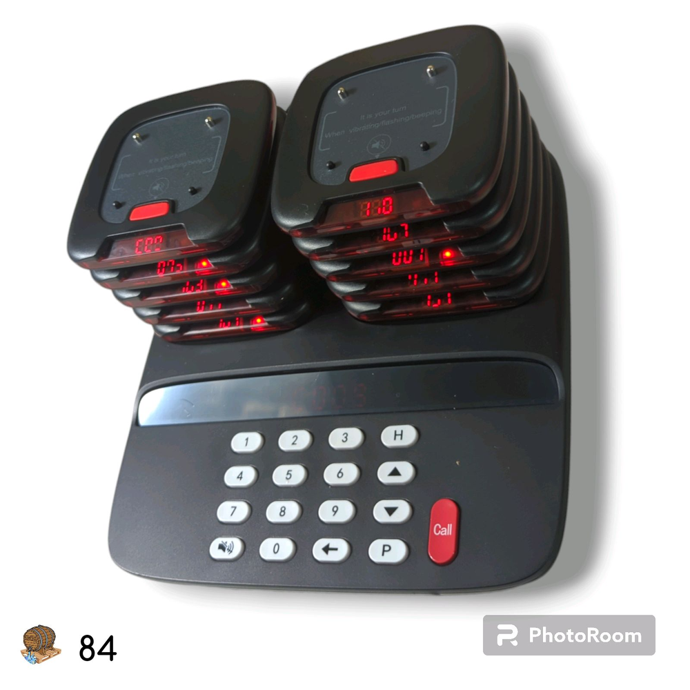 AGJ Restaurant Pager System Wireless Calling System w/ 20 Pagers Beeper Buzzer