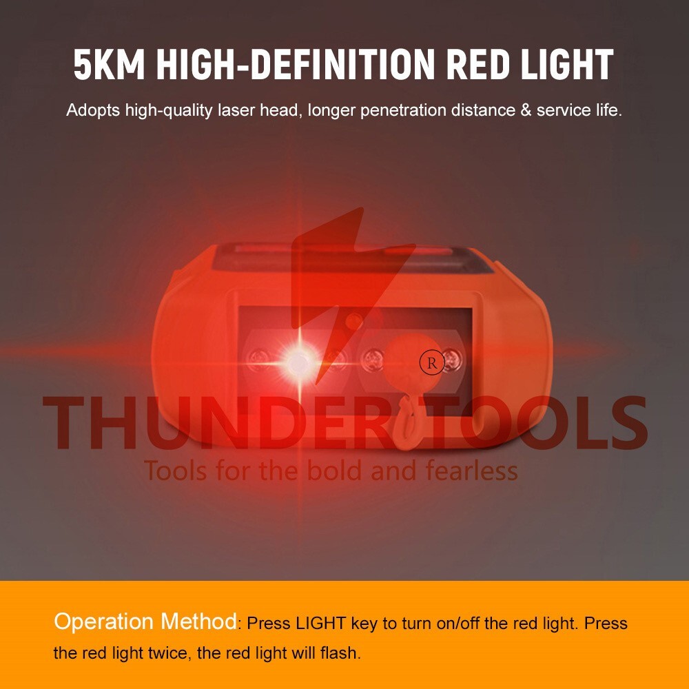 Thunder Tools Handheld Optical Power Meter with 5km Red Light -70~+6dBm