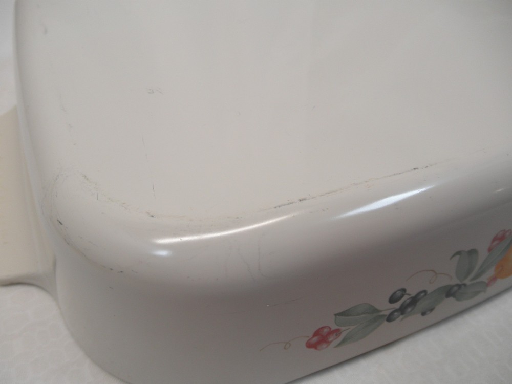 Corningware Abundance Rectangular Lasagna Baker Roast Dish Cream Color