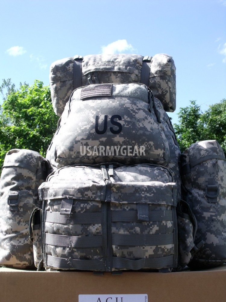 Fully Loaded Molle ACU Medium Rucksack Military Backpack Hydration Pouches
