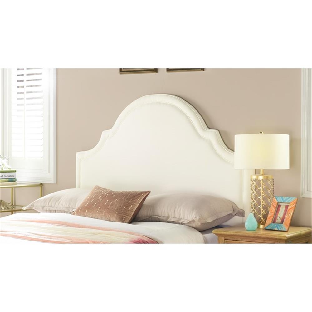 Catherine Upholstered Queen Headboard Antique White