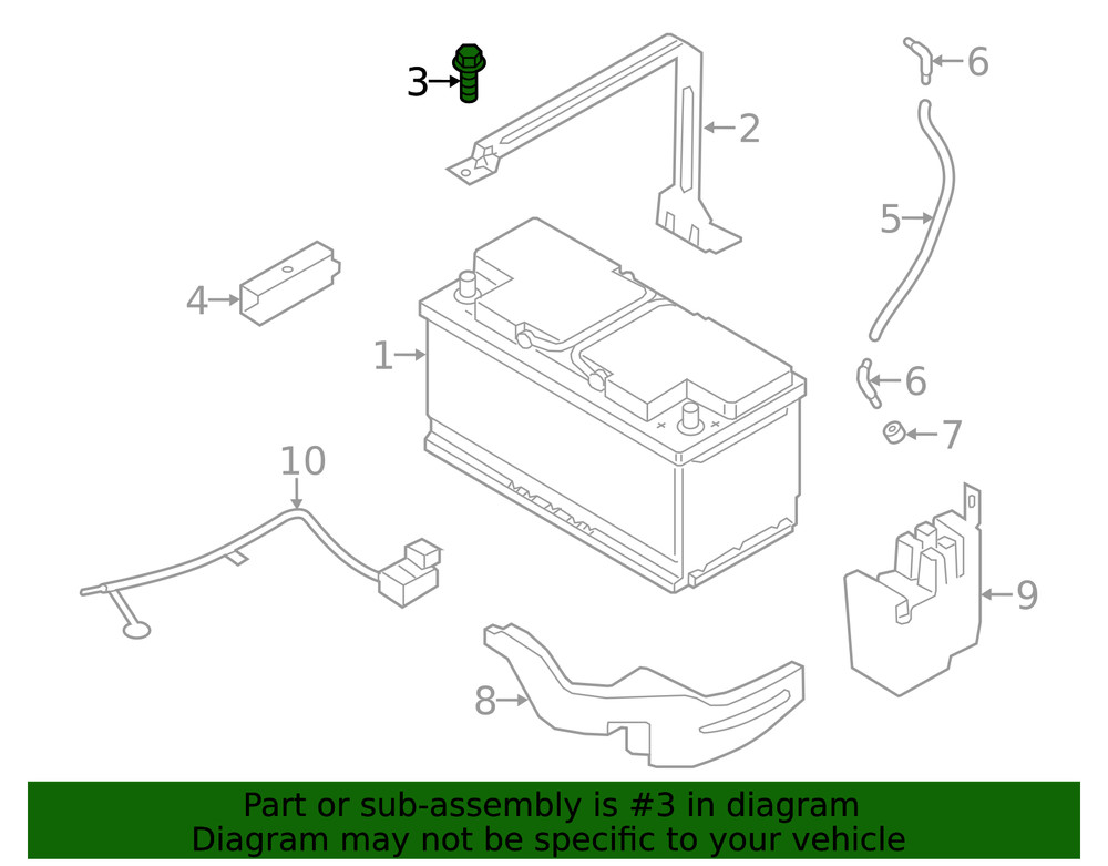 Genuine BMW Hold Down Strap Bolt 51-21-3-449-383