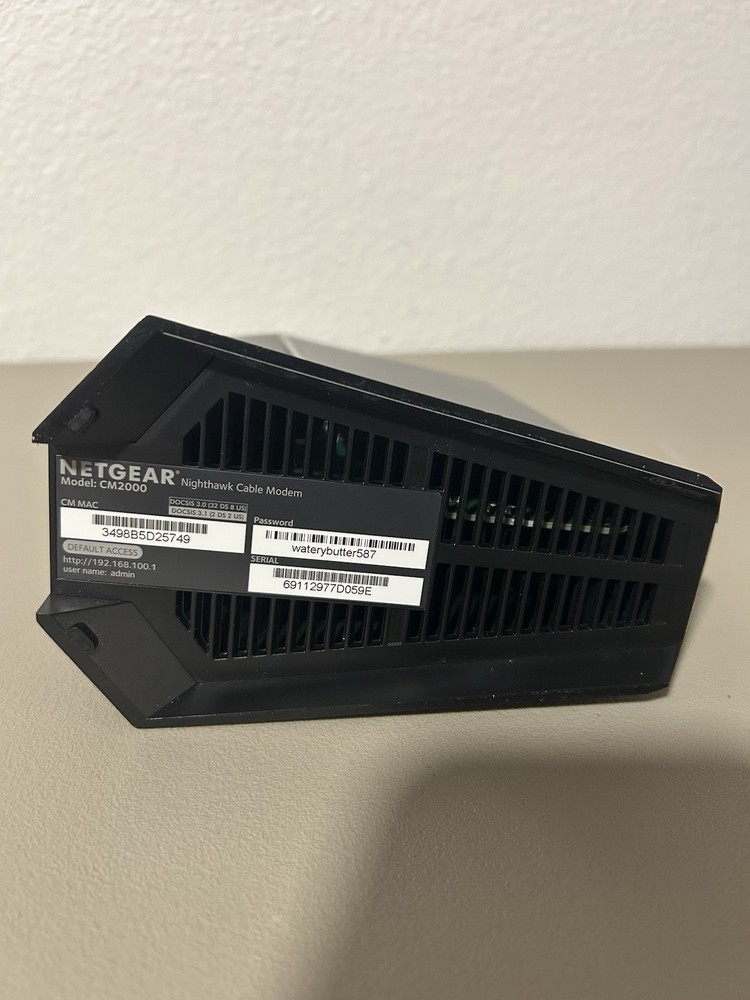 Netgear Nighthawk CM2000 2.5Gbps Cable Modem - DOCSIS 3.1