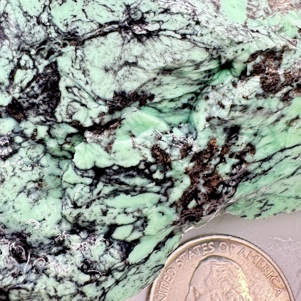 Natural Variscite 406 Grams Green Solid And Hard Great Looking Matrix