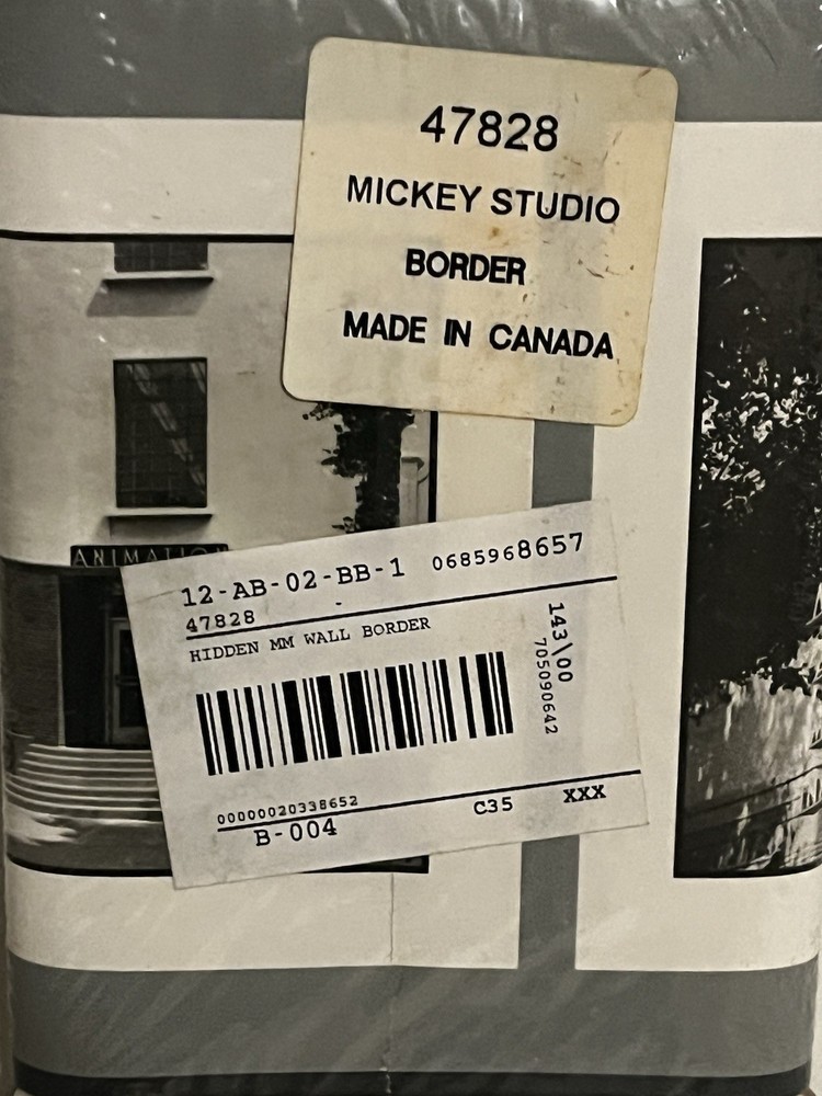 Two Pkgs Mickey Studio Mickey Mouse Wallpaper Pre-pasted Border 8.4 Sq. Ft. 5 Yd