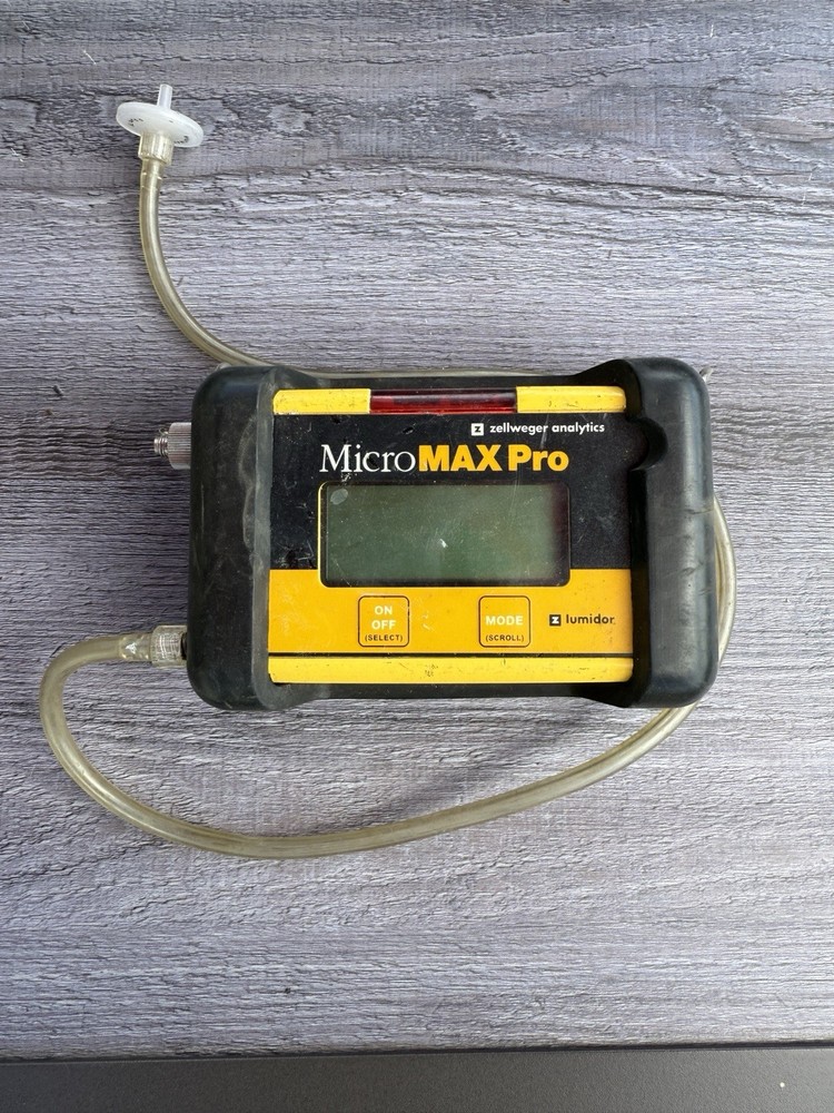 Zellweger Analytics Lumidor Micro MAX Pro Gas Detector Unit with Case, Untested