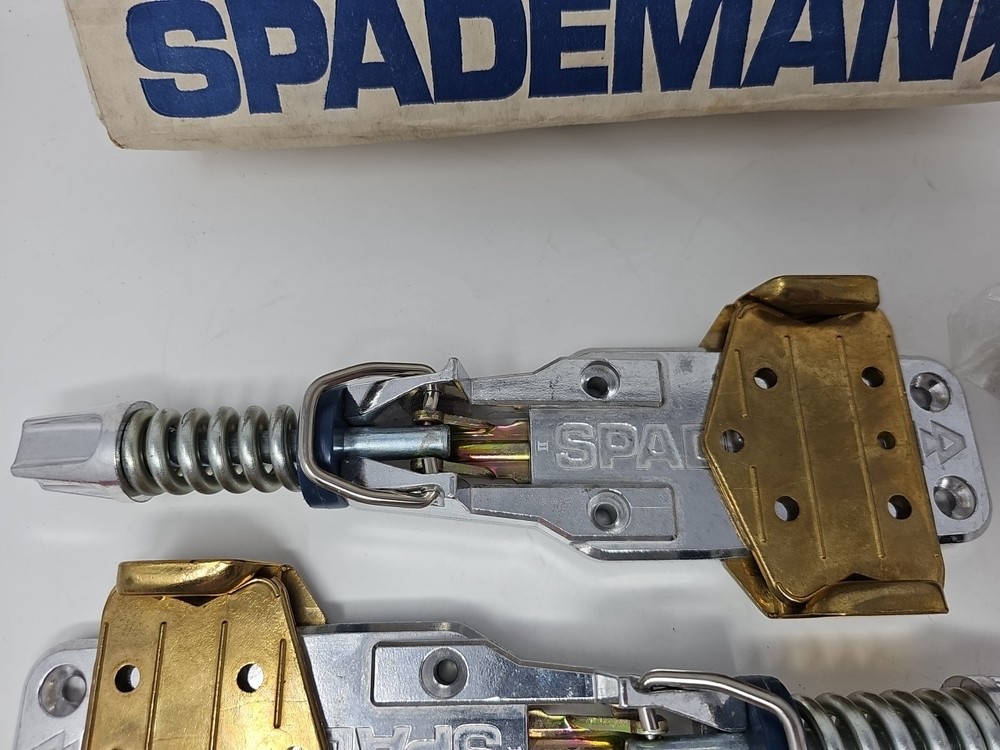 Vintage Spademan Ski Bindings Set With Hardware