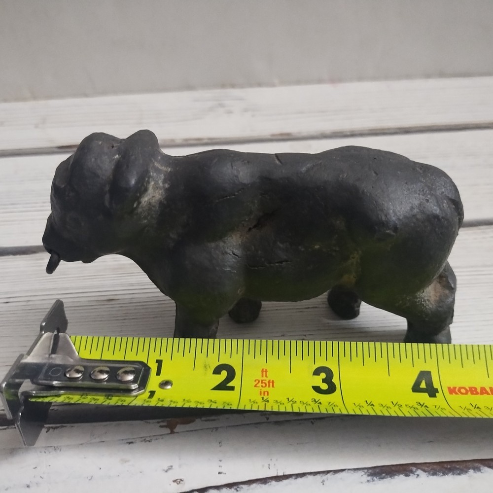 Antique Pewter Cow Rustic Rare