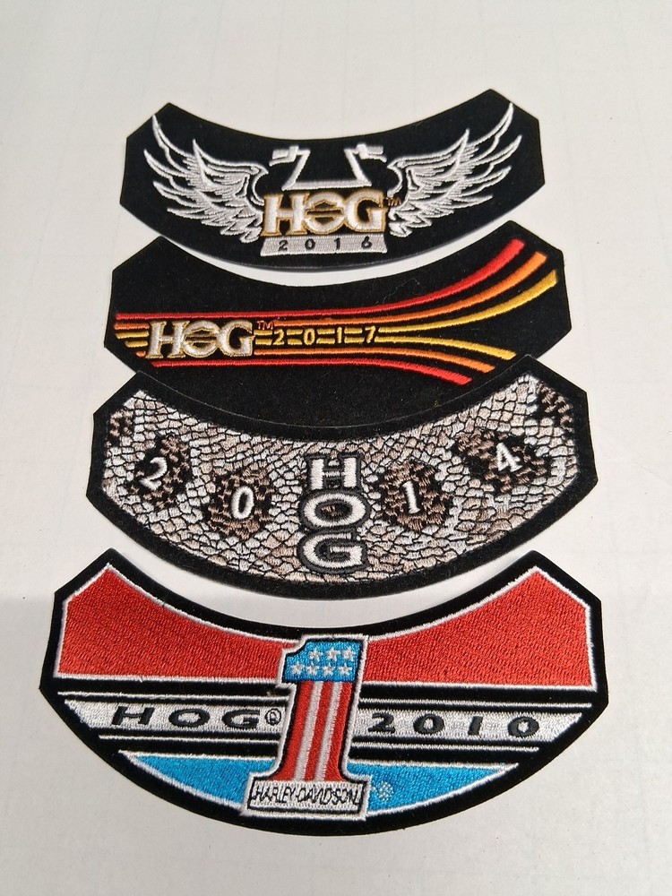 Harley HOG Patch Lot 2010 2014 2016 2017 Eagle Flag Rocker Biker