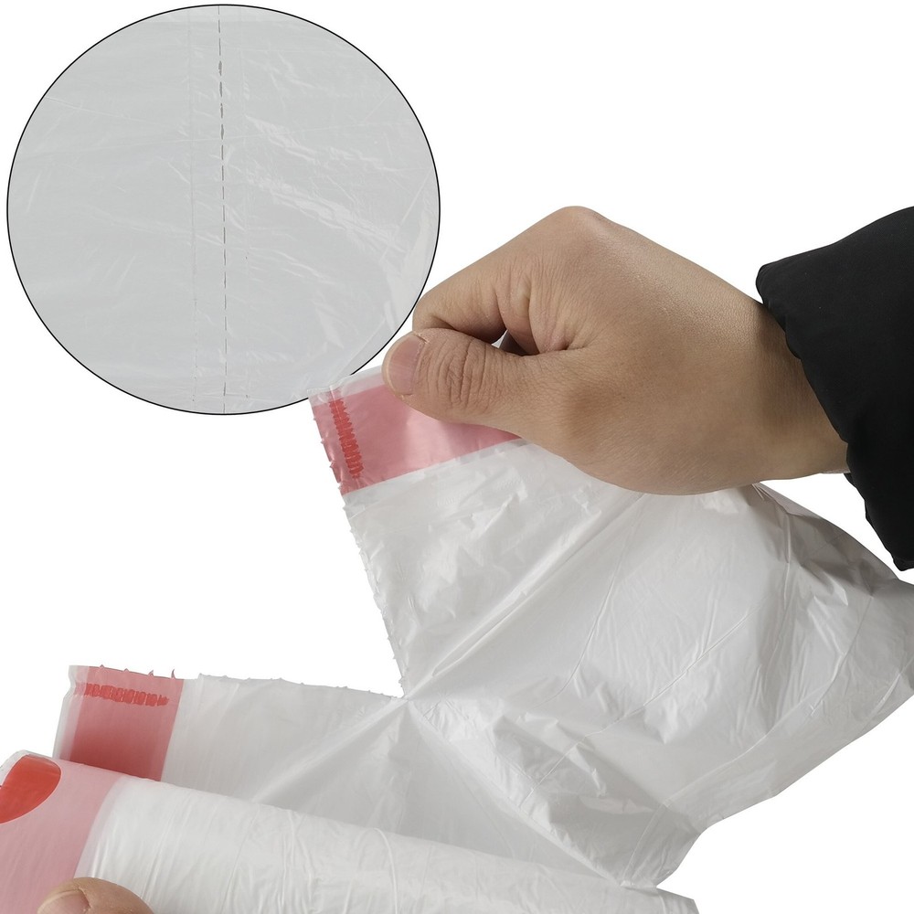 2.5 Gallon White Drawstring Trash Bags, 2 Rolls/120 Counts