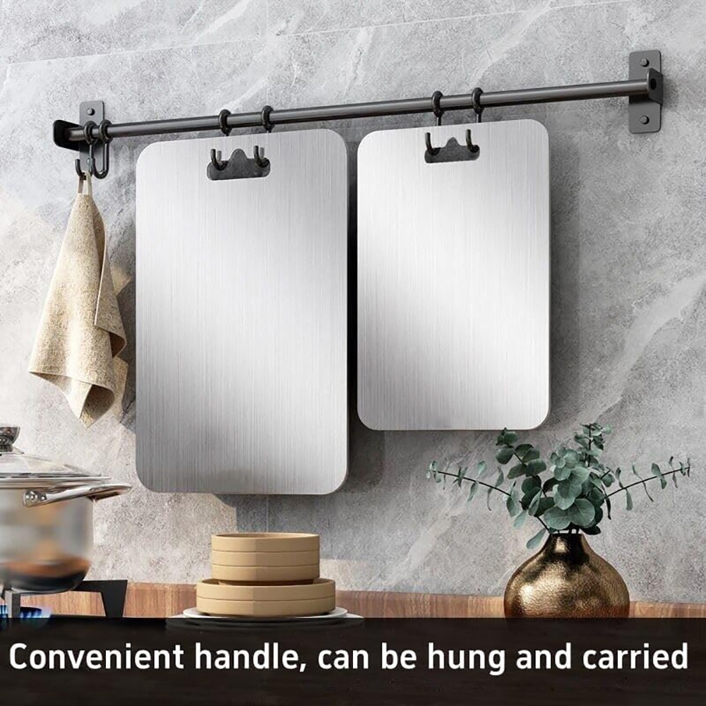 Stainless Cutting Board Double-Sided Titanium Cutting Boards for Kitchen Camping