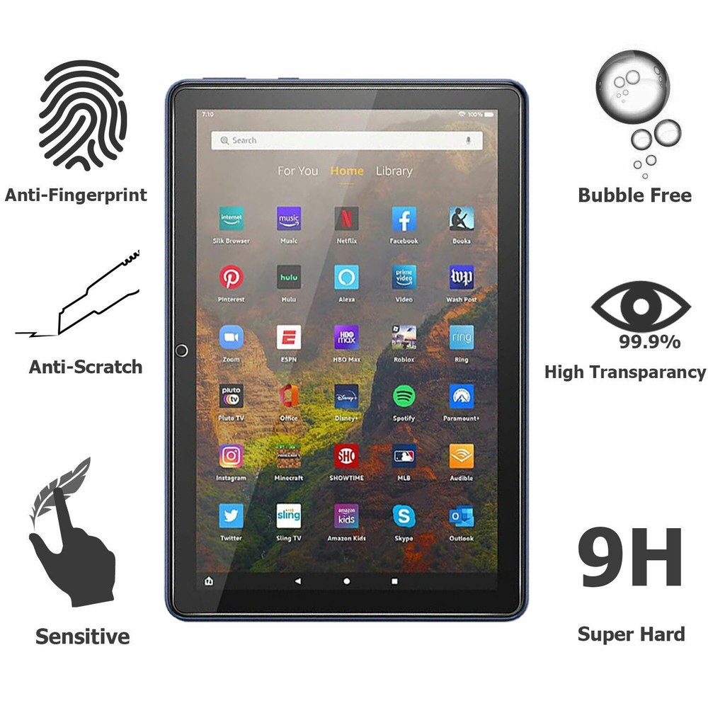 (2 Pack) For Amazon Fire HD 8 Tempered Glass Screen Protector 2022/2020