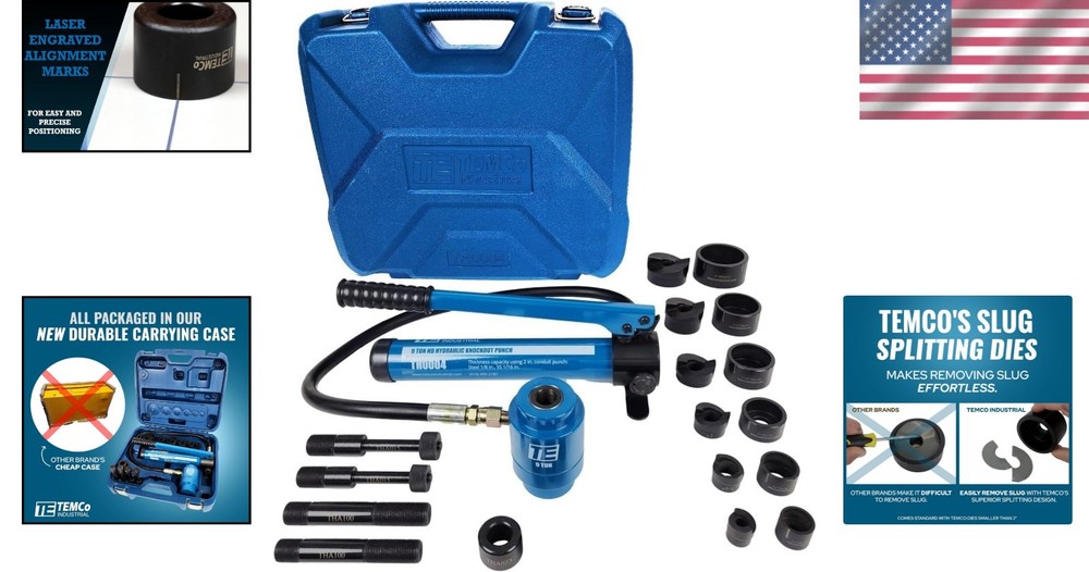 Hydraulic Knockout Punch TH0004 - 9 Ton Electrical Conduit Cutter Kit
