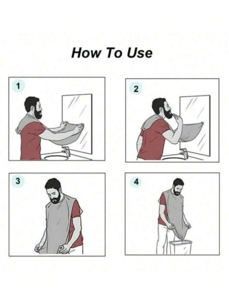Washable and Reusable Shaving & Hair Cutting Apron
