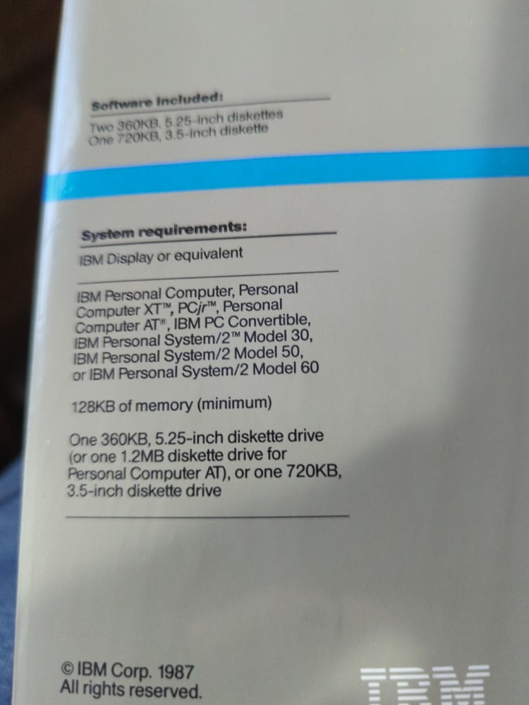 IBM DOS 3.30 Disk Operating System 1987 1st Edition 5.25 Software Disks NOS