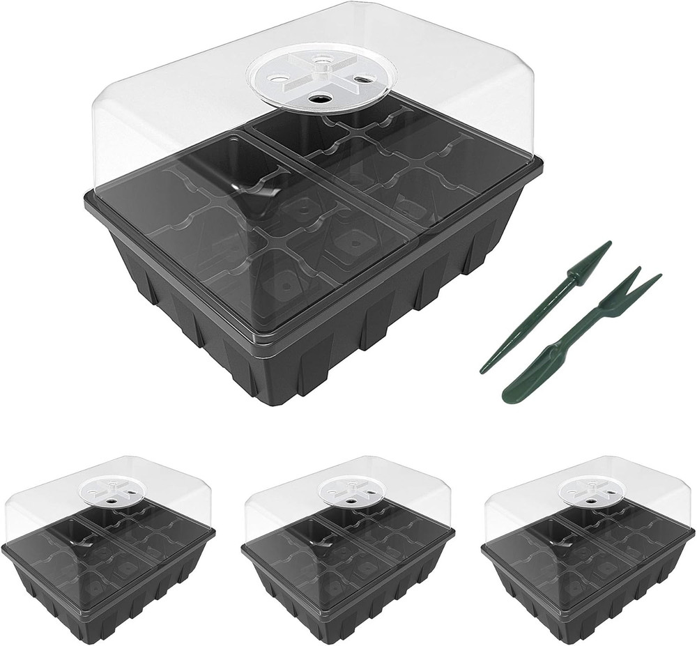 3 Pack Seed Starter Tray Germination Kit, Seed Starter Kit with Adjustable Hu...