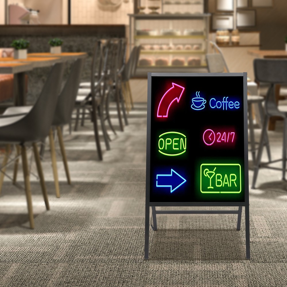 LED Message Writing Board Illuminated Erasable Lighted Chalkboard Menu Sign New