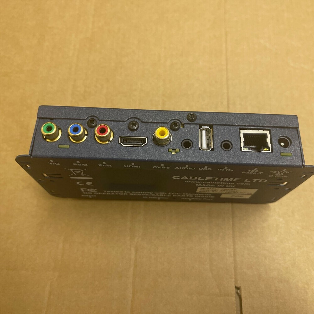 MediaStar 780-AV-POE Digital Media Decoder and IP Television Receiver