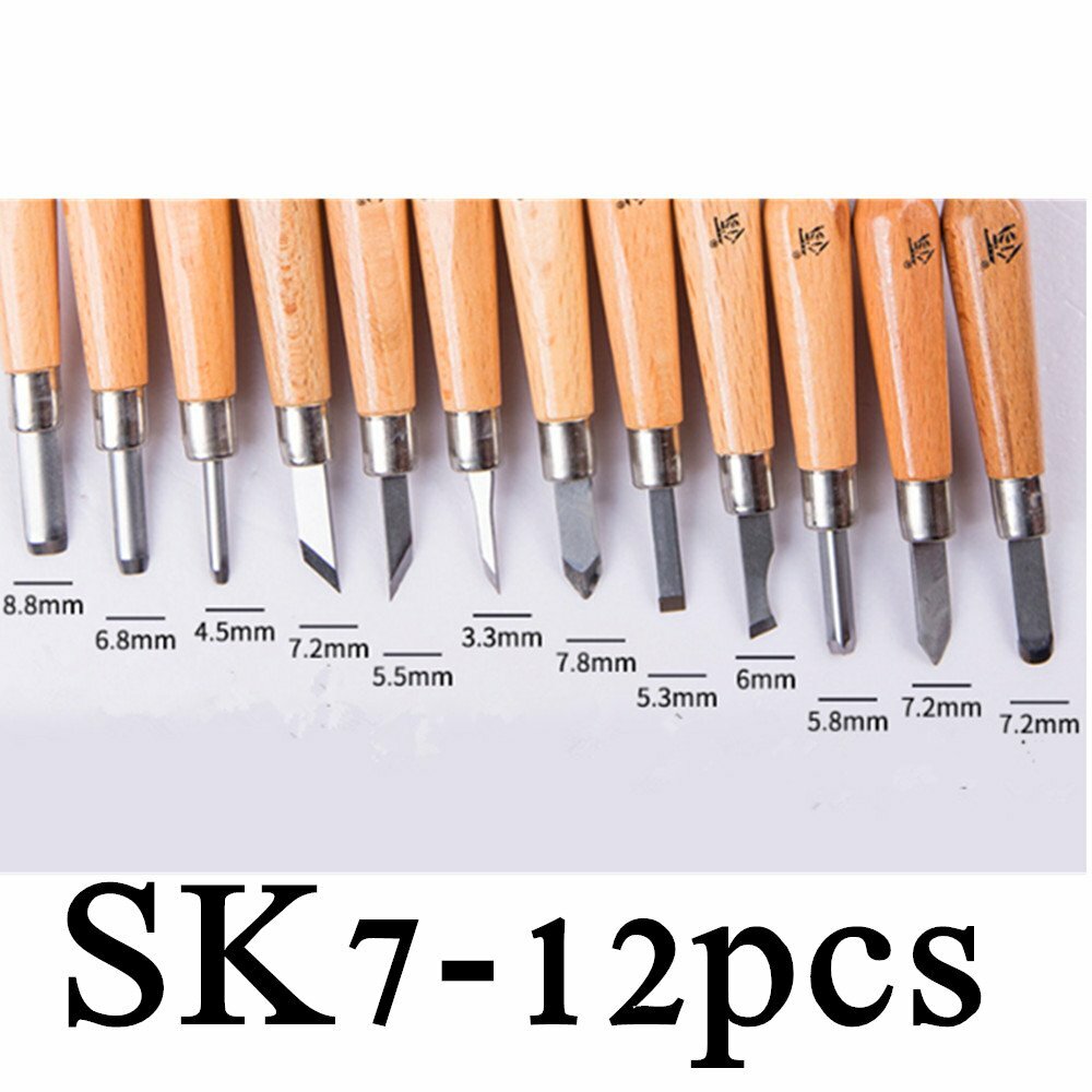 Wood Carving Set Hand Chisel Set 12 Piece Professional Woodworking Gouges Kit