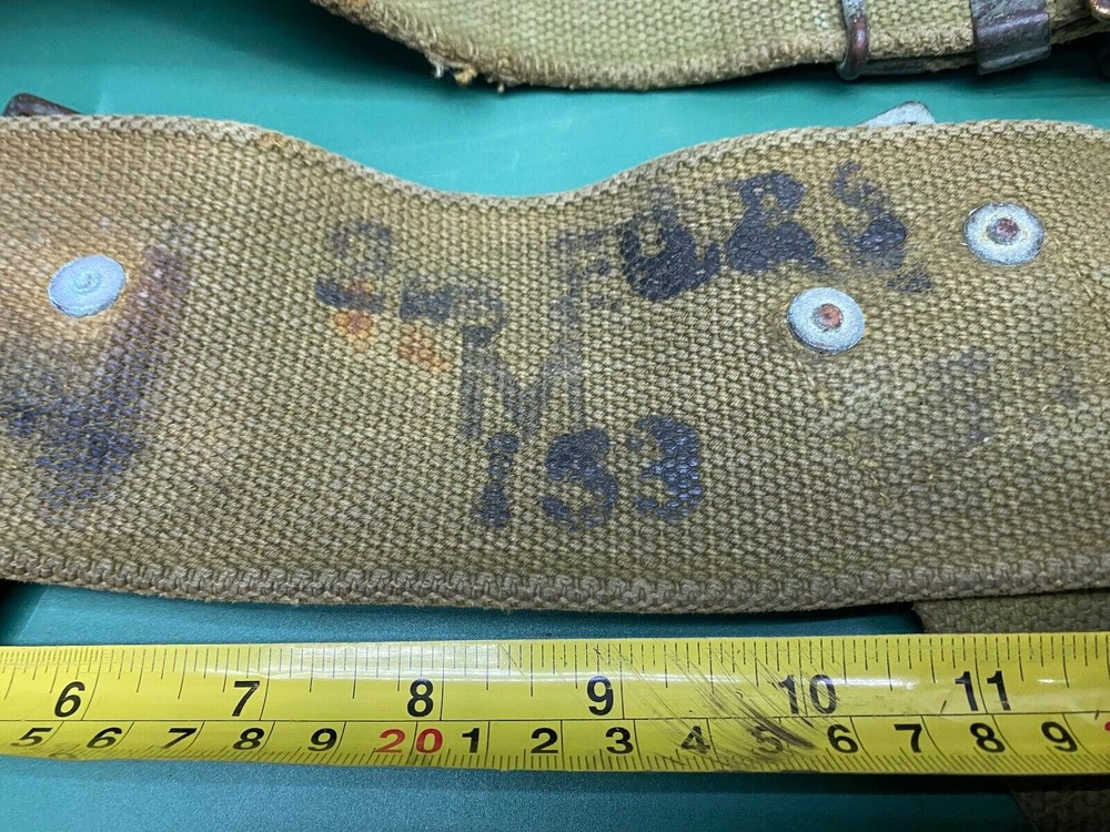 Original 1908 Pattern Webbing Belt, 2nd Foresters- Large Size in Great Condition