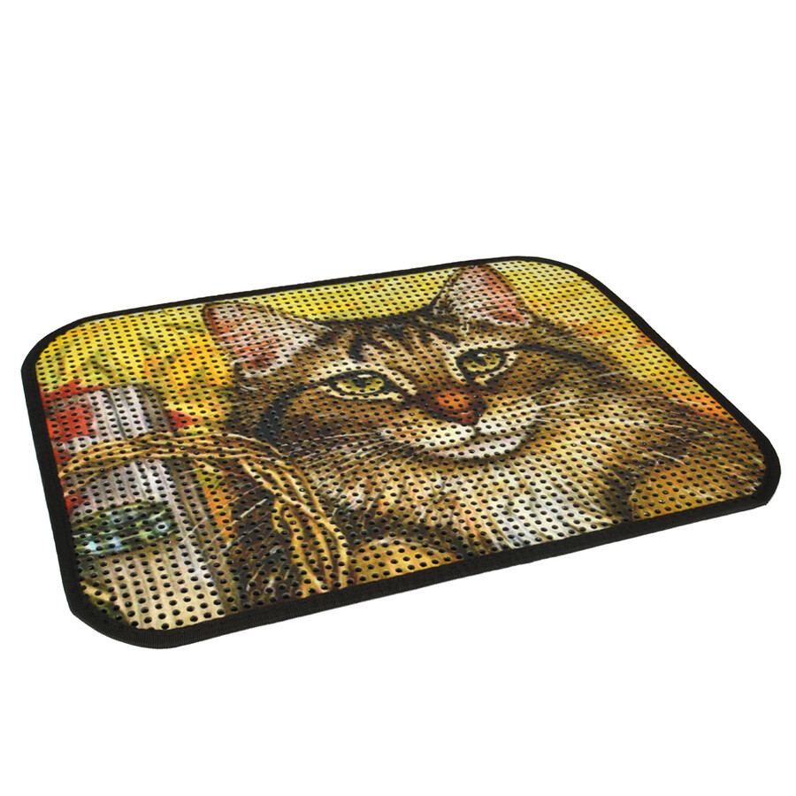 Cat Litter Mat – Double Layer Foldable, Waterproof, 23"x17" – Trap & Collect