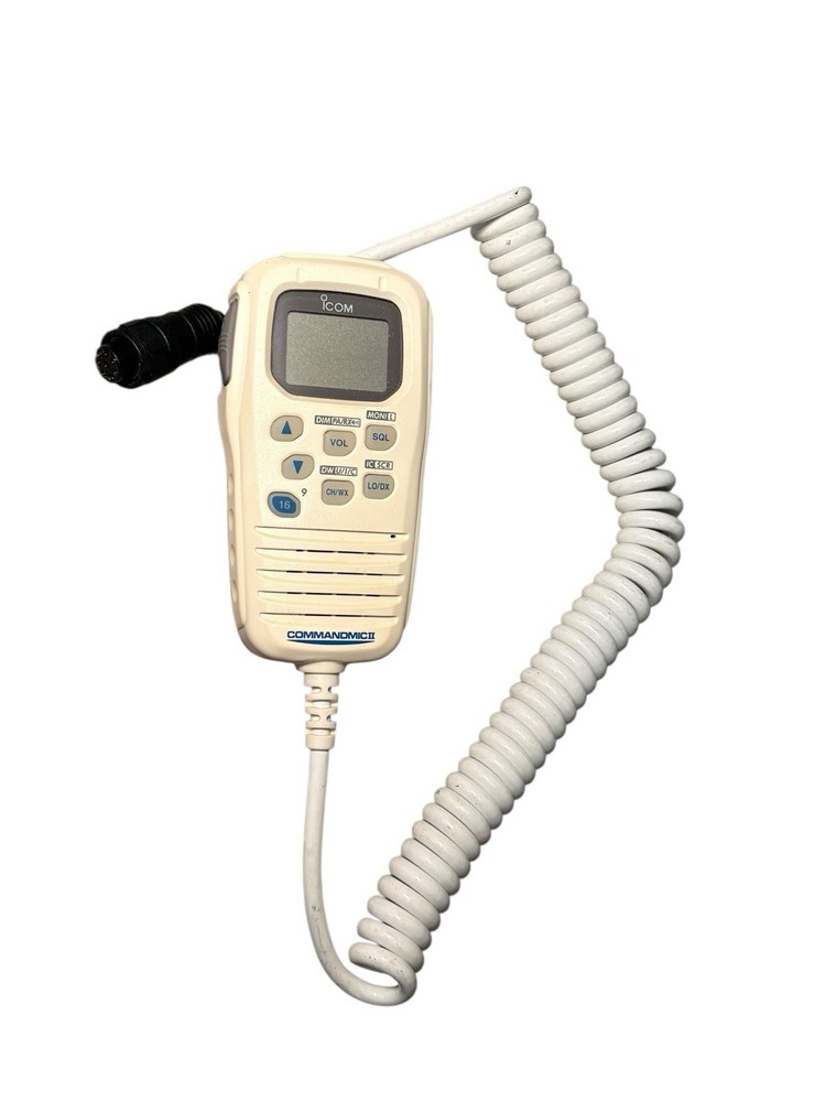 ICOM CommandMic II White Vhf Radio Tested