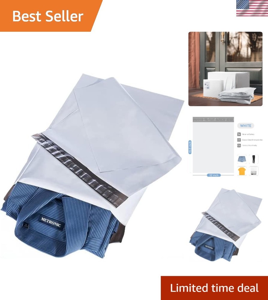 Poly Mailers 12x15.5 White 200 Pack