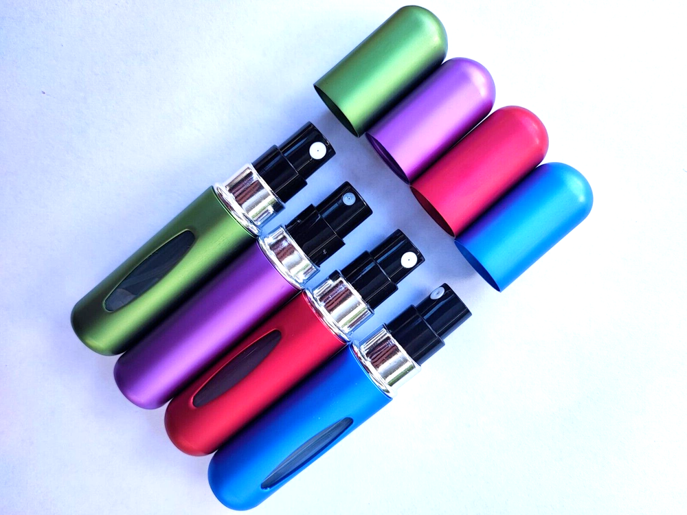 Perfume Atomizer Bottle- Portable Mini Refillable Spray Pump 5ml (4 PCs)
