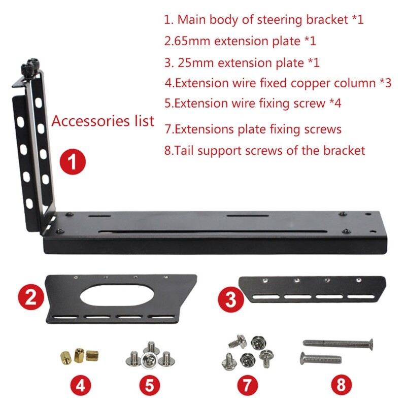 Vertical GPU Bracket PCI-E Riser VGA Graphics standing Holder kickstand/base