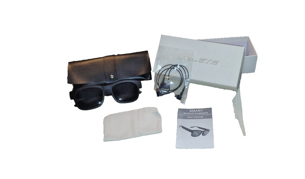 Gelete Bluetooth Smart Glasses BLACK Open Box
