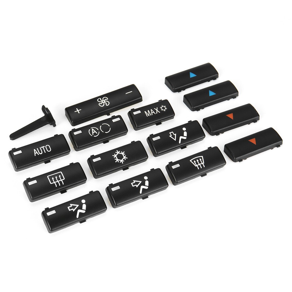 For BMW E39 E53 X5 Replacement Push Button Caps Climate Control Panel Set