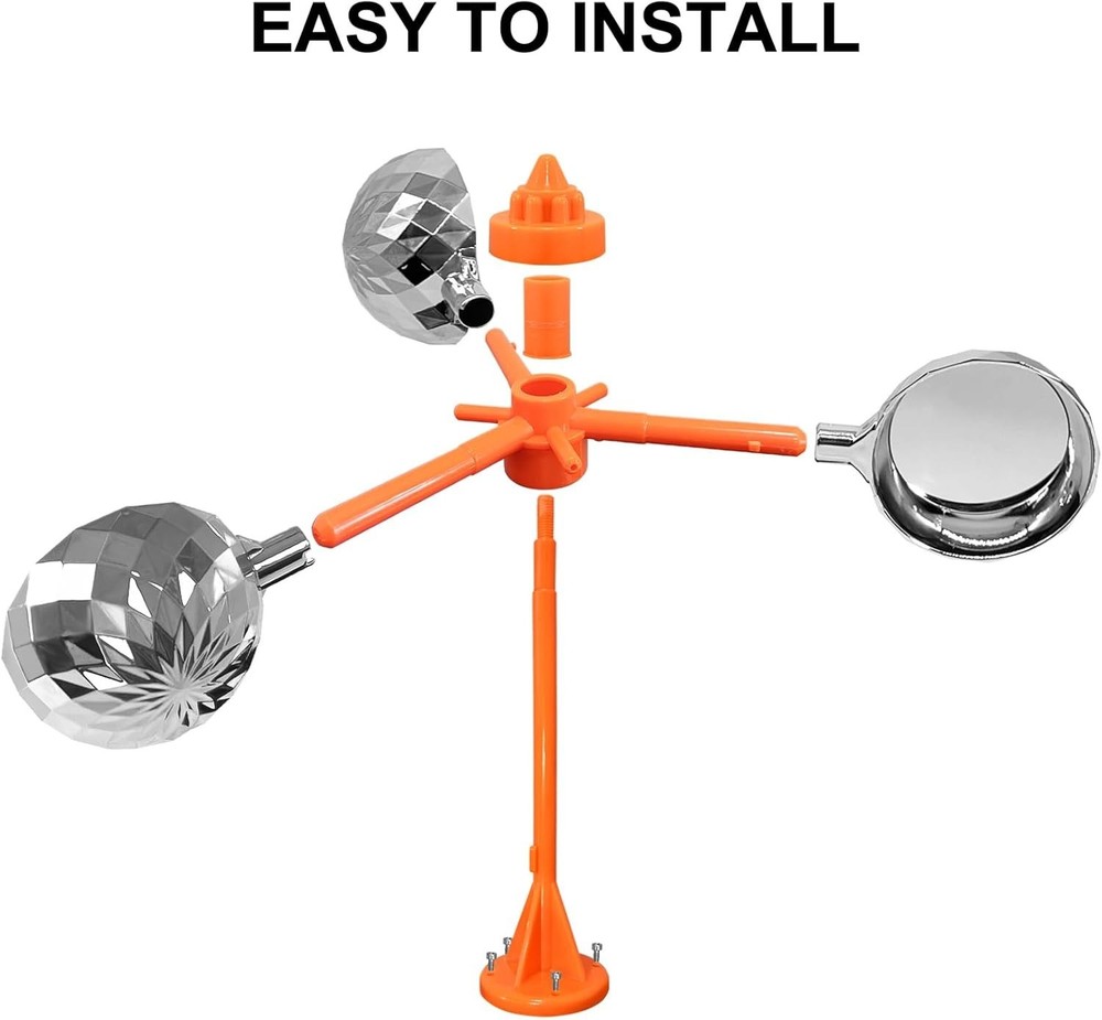 Bird Reflective Spinning Deterrent Devices for Outside Keep Orange - Standard