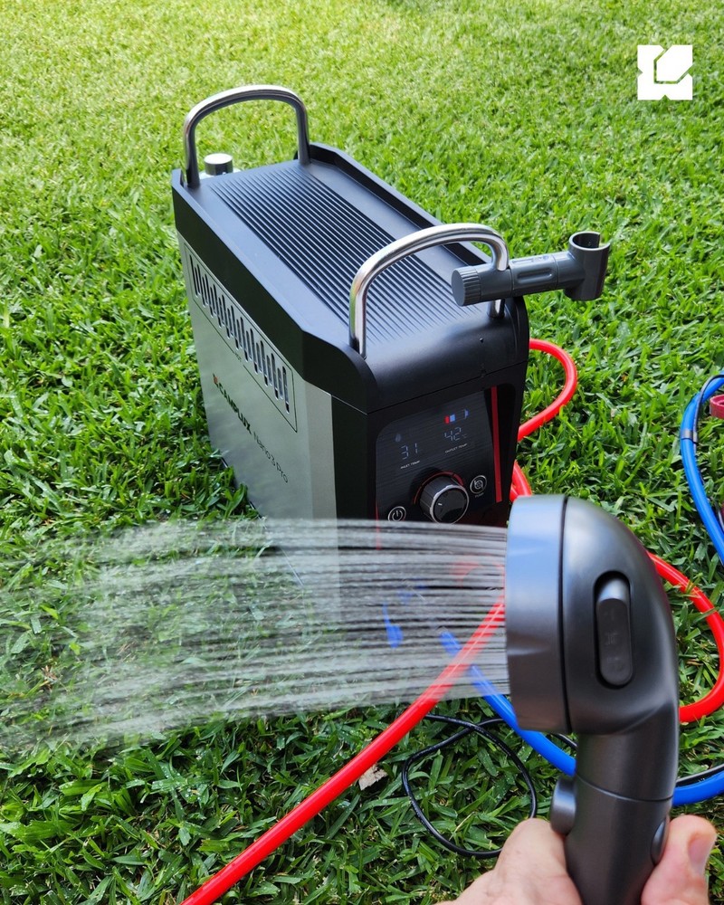 CAMPLUX 1 lb Propane Portable Water Heater Nano 3 Pro Instant Hot Camping Shower