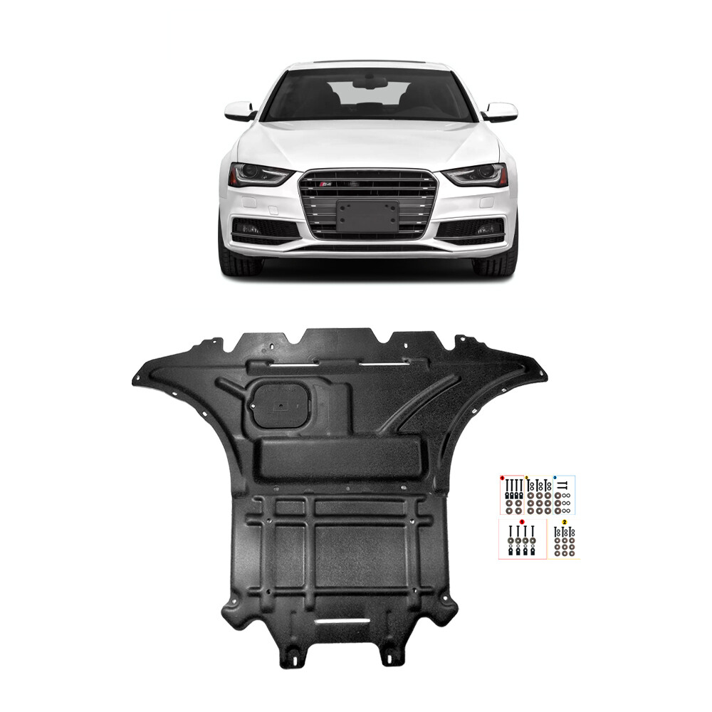 2Pcs Engine Splash Guard For Audi S4 A4 RS4 10-16Under Engine Shield Cover Board