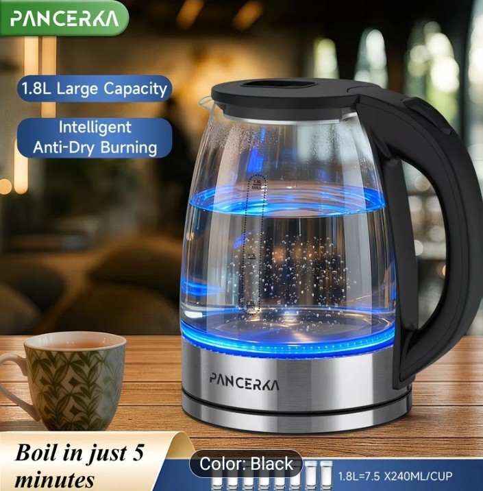 Electric Kettle, 1000W, Easy Cleaning Electric Tea Kettle, Boil-Dry...