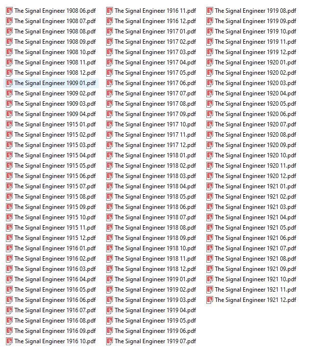 RAILWAY SIGNAL ENGINEER Magazine 95 Select Issue Collection On USB Flash Drive