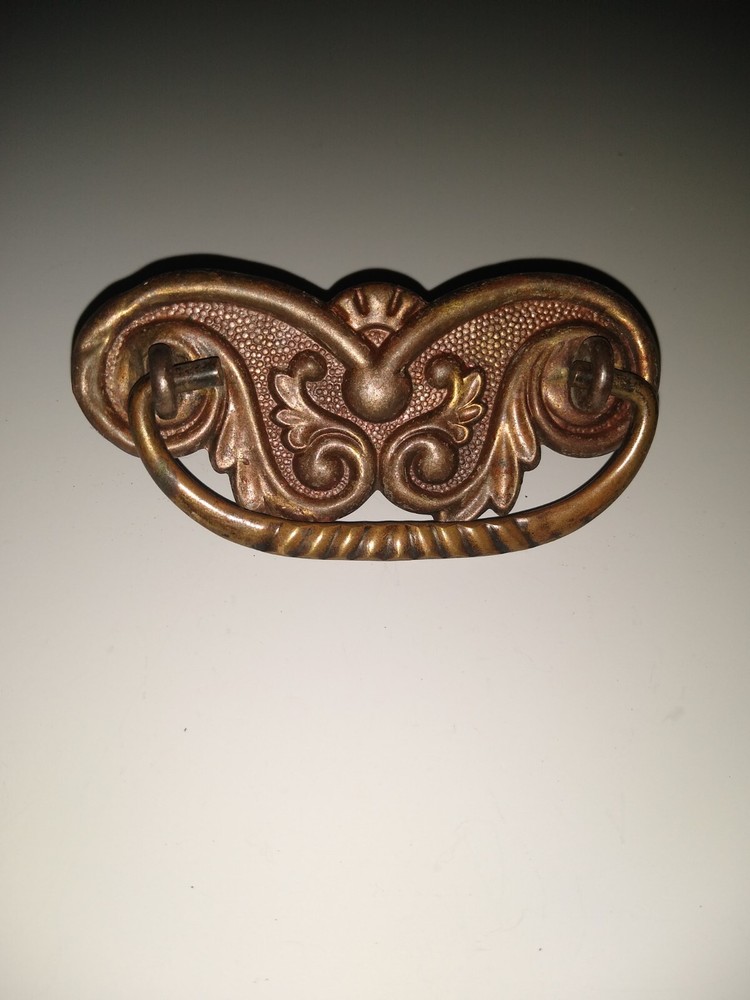 Vintage Large Metal Brass Drawer Pull