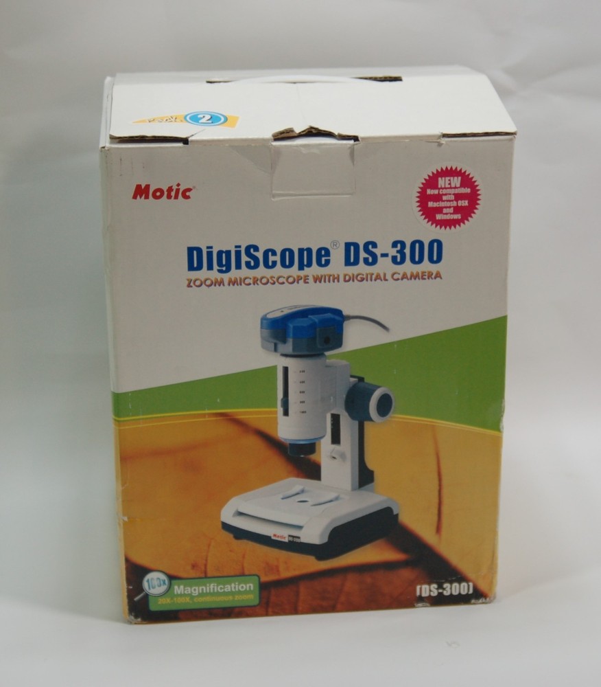 Motic DigiScope DS-300 Zoom Microscope With Digital Camera in box
