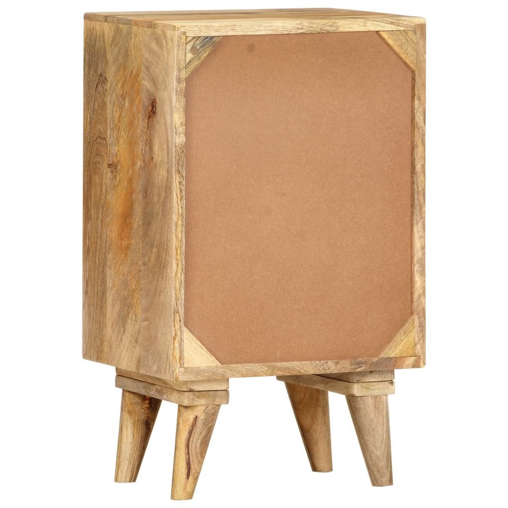 Bedside Cabinet Brown Solid Mango Wood Medium Bedside Cabinet