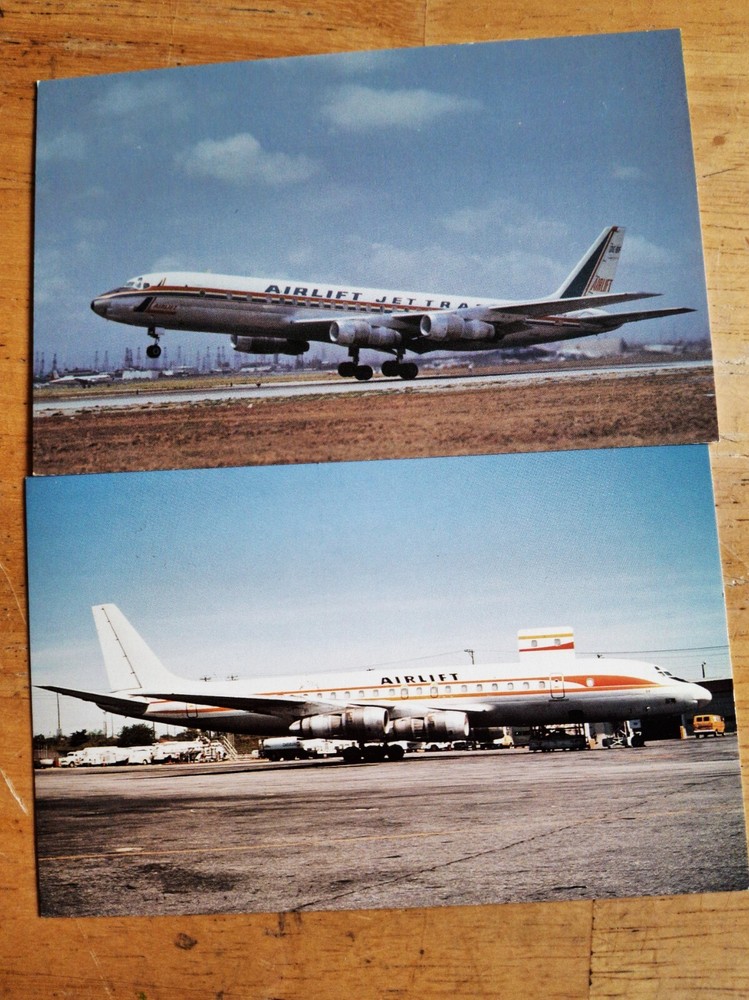 AIRLIFT 2 Postcards Douglas DC-8