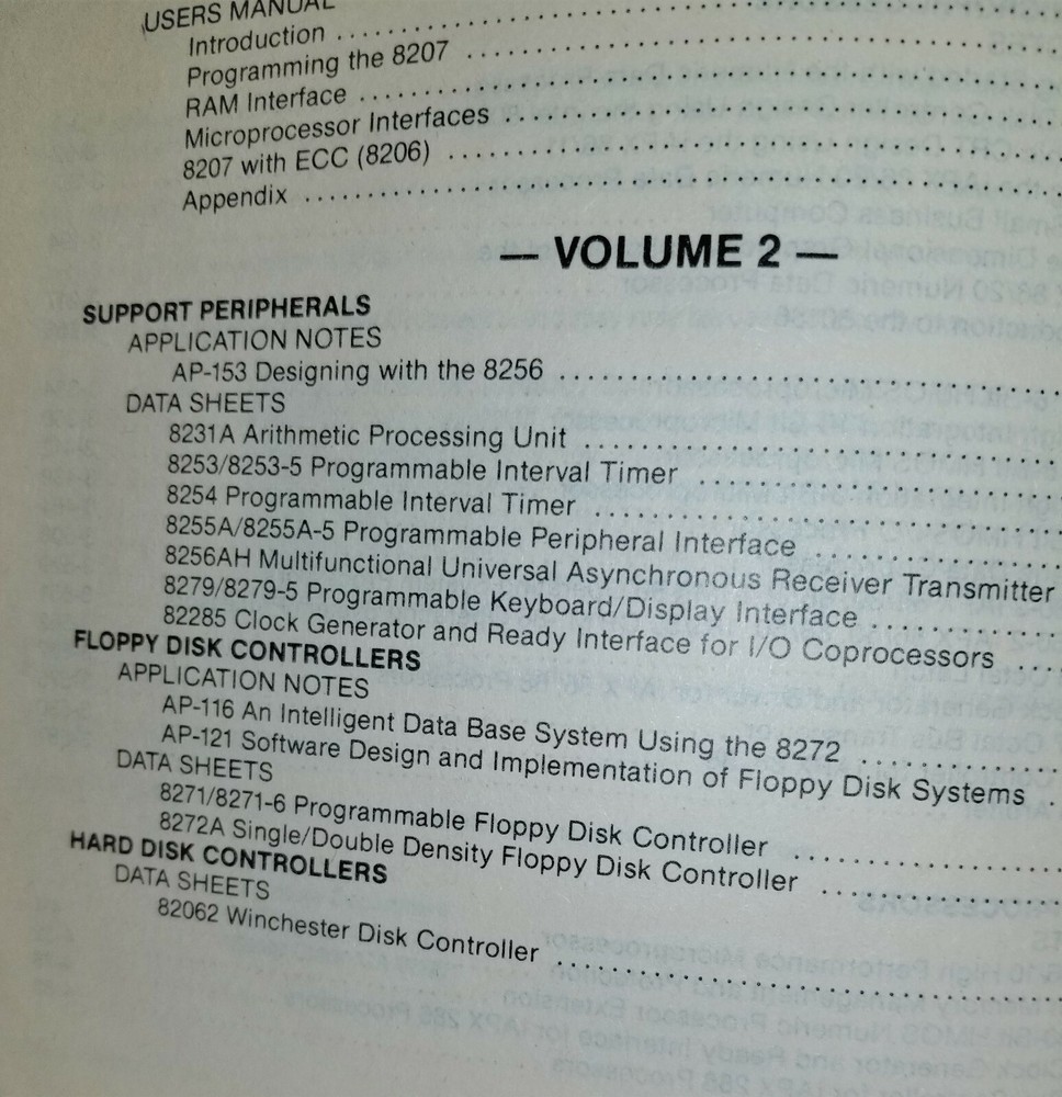 USED 1984 Intel Microsystems Components Handbook Vol. II