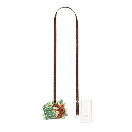 Midori Bookmark Embroidered Squirrel Pattern 62330006 Rayon + Polyester