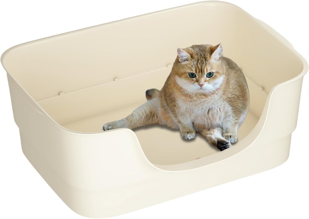 Extra Large Cat Litter Box Big Cats High Sides & Low Enter Design