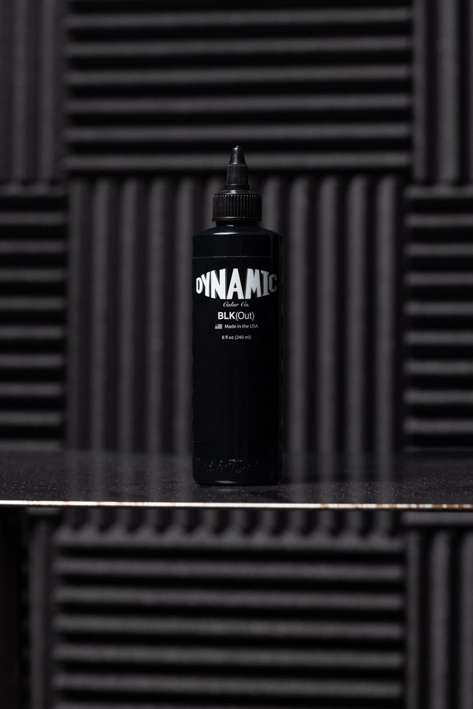 Dynamic Color Co - BLKout Tattoo Ink, Solid Blackout & Heavy Work - 8oz Bottle