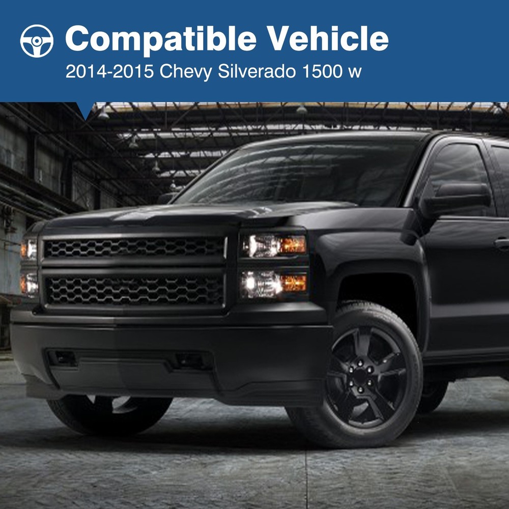 Front Bumper For 2014-2015 Chevy Silverado 1500 Black Steel