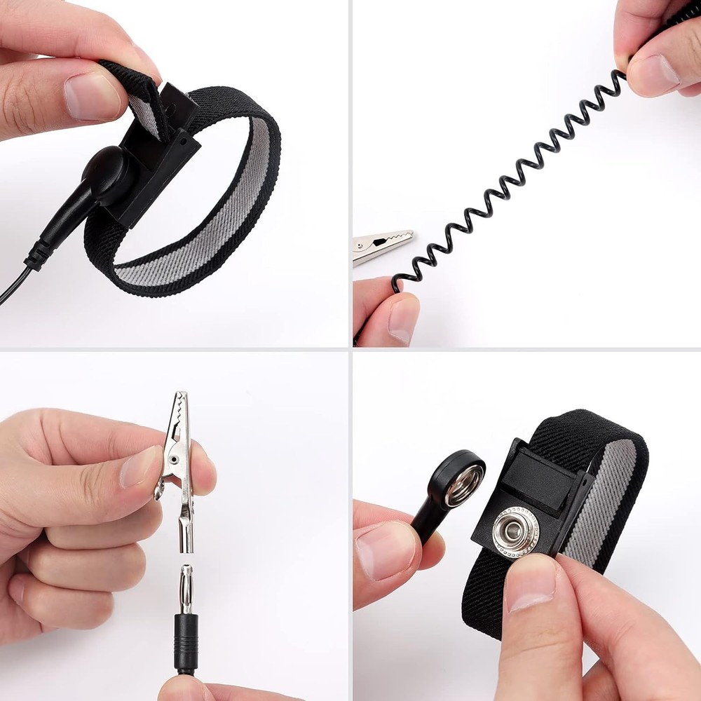 STREBITO Anti Static Wrist Strap 11" Adjustable ESD Band