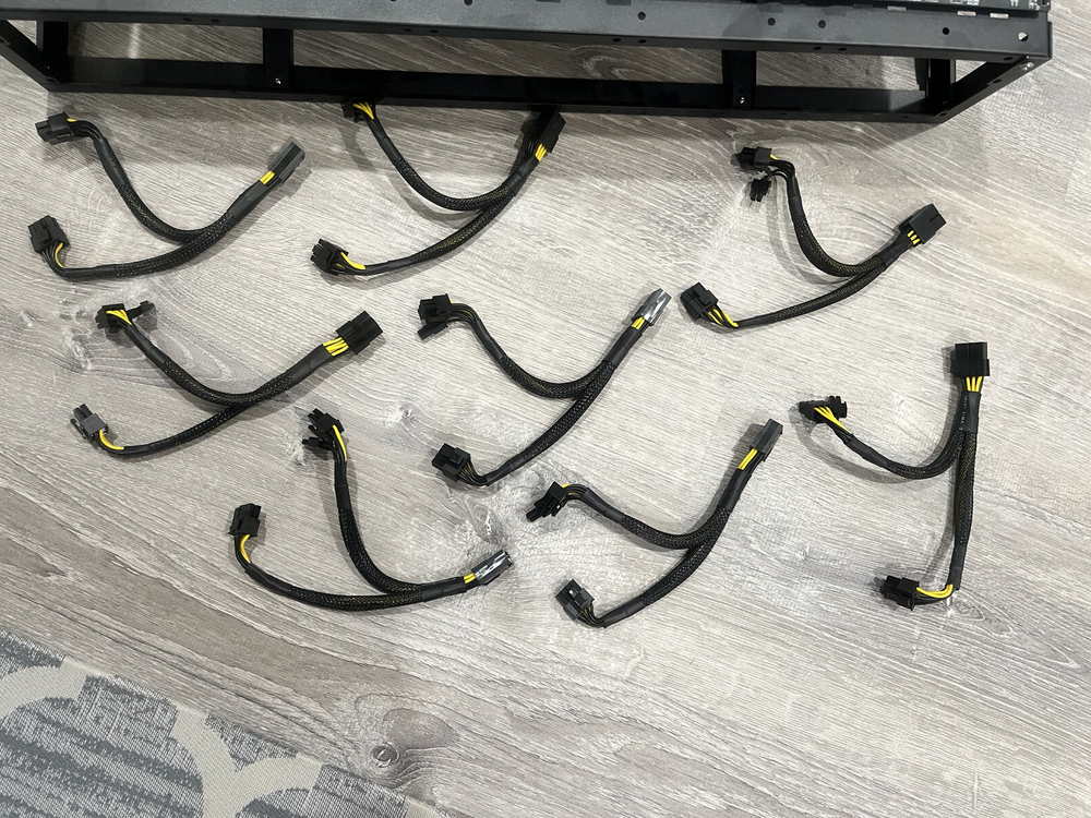 Crypto Mining Rig 8 GPU Slot Miner Mobo w/ Cables