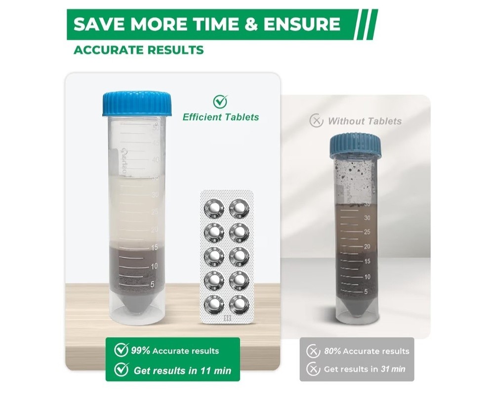 Soil Test Kit 4 Parameters: Professional Accurate 40 Tests Soil Testing Kits for