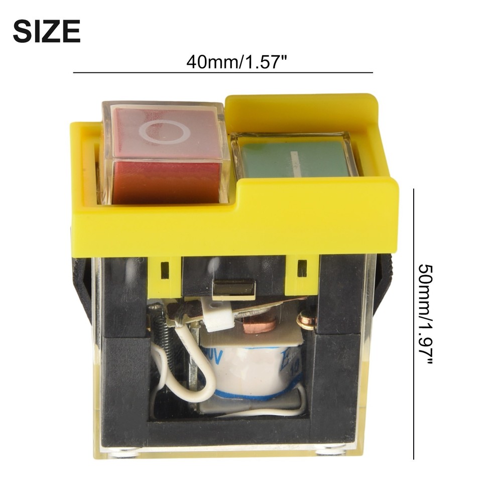 User friendly start button switch with power off and undervoltage protection